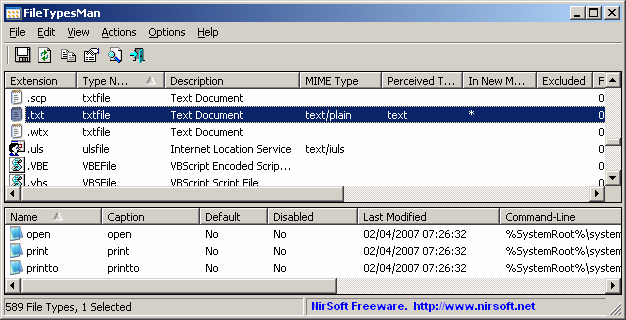 Alternative to Windows 'File Types' manager.