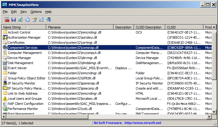 Windows 7 MMCSnapInsView 1.00 full