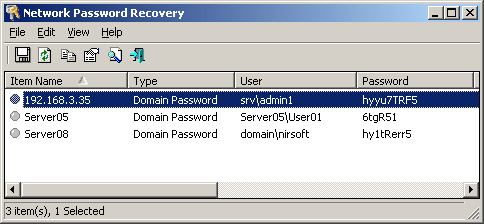 Recover network passwords on Windows XP/2003/Vista.