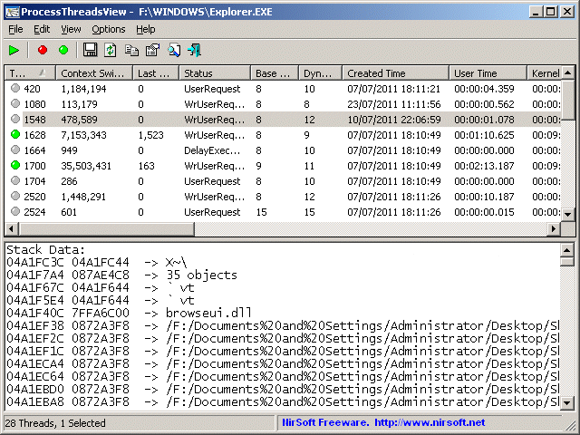 ProcessThreadsView 1.29