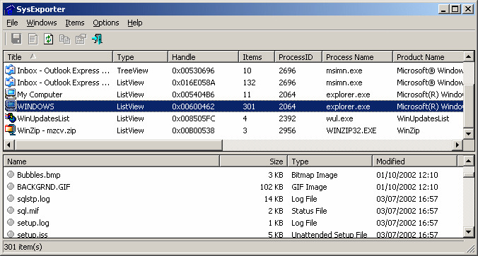 SysExporter 1.77 screenshot