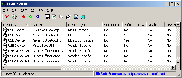 أداة صغيرة usbdeview للتحكم بتعاريف USB