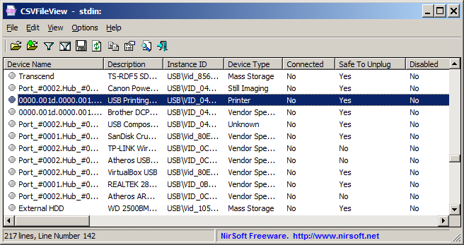 Load CSV file from stdin