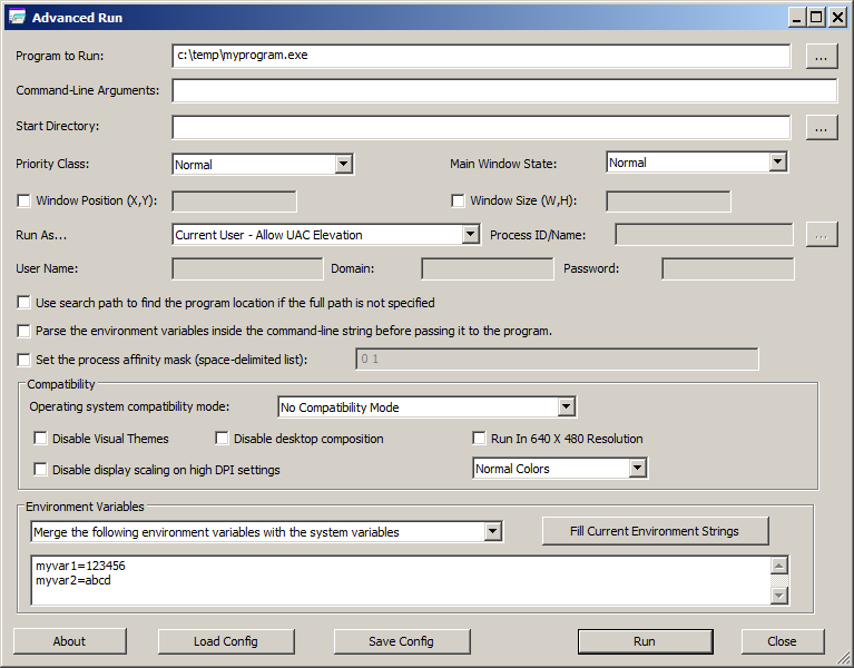 Custom Environment Variables