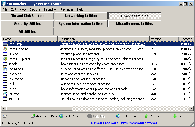 nirlauncher sysinternal launcher nirlauncher sysinternal launcher