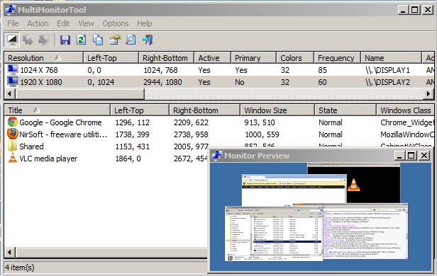 MultiMonitorTool 64-bit software