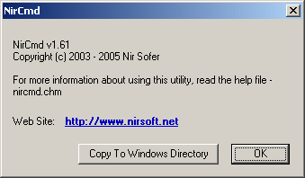 NirCmd screenshot NirCmd screenshot
