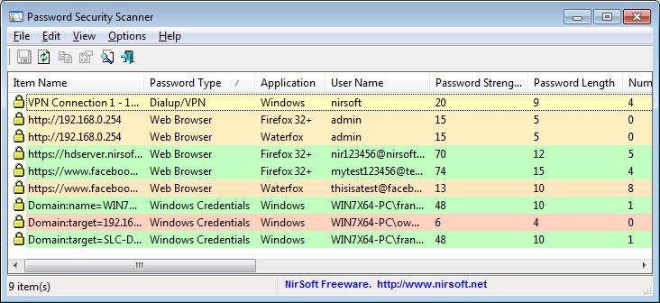 Password Security Scanner screenshot