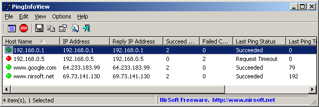 Pinginfoview Ping To Multiple Host Names Ip Addresses