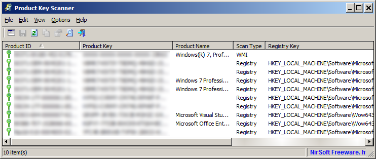 Windows Product Key Scanner
