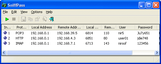 Sniffpass Password Sniffer Capture Pop3 Imap Smtp Ftp Http Passwords
