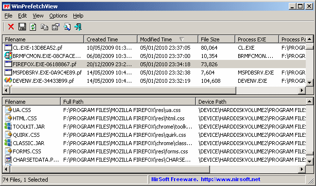 Windows Prefetch Files Viewer