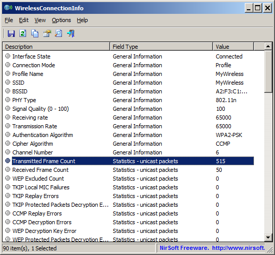 Windows 7 WirelessConnectionInfo 1.15 full